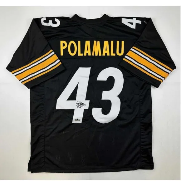 Troy Polamalu Autographed Facsimile-Laser Printed Polamalu Jersey XL Steelers